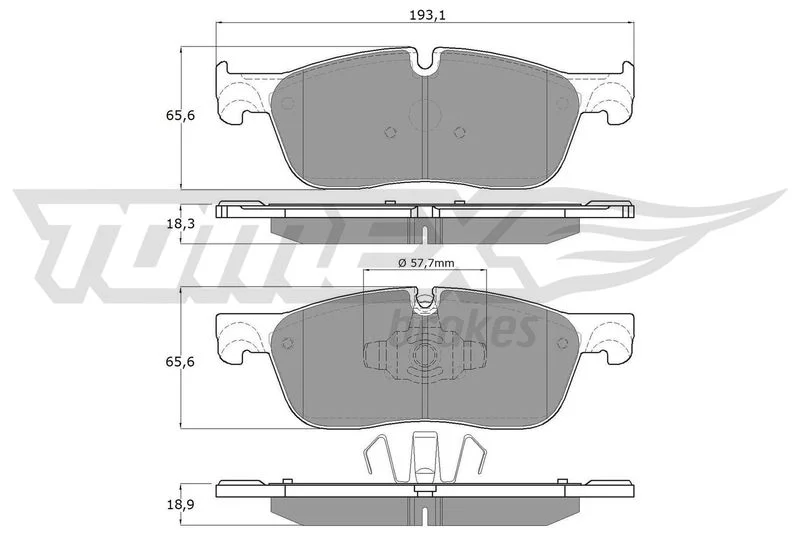 Stabdžių trinkelių rinkinys, diskinis stabdys TOMEX Brakes TX 18-151