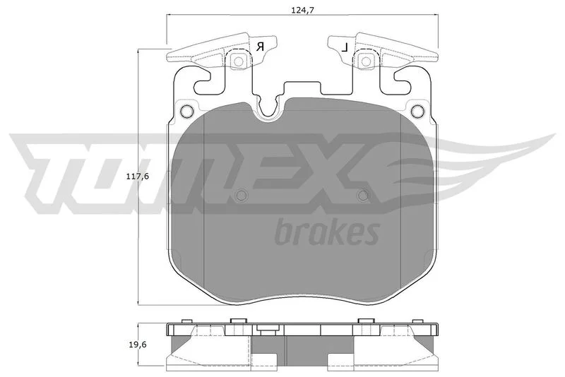 Stabdžių trinkelių rinkinys, diskinis stabdys TOMEX Brakes TX 18-50