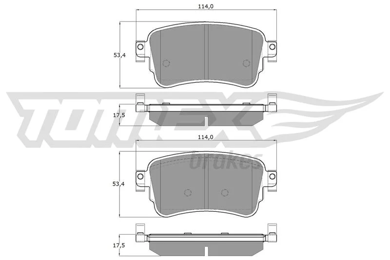 Brake Pad Set, disc brake TOMEX Brakes TX 18-64