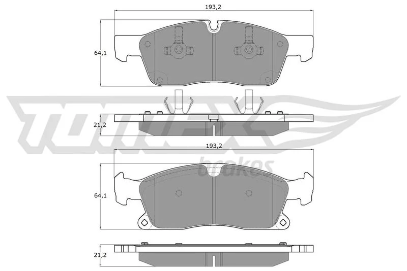 Stabdžių trinkelių rinkinys, diskinis stabdys TOMEX Brakes TX 19-28