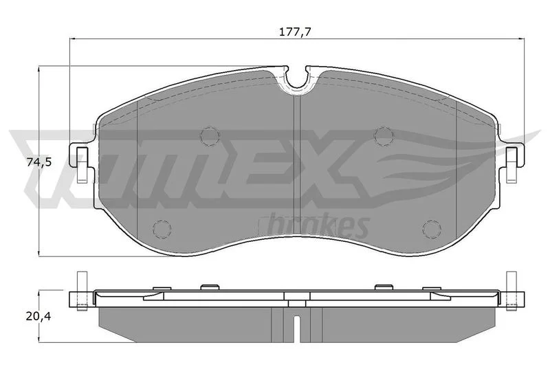 Stabdžių trinkelių rinkinys, diskinis stabdys TOMEX Brakes TX 19-96