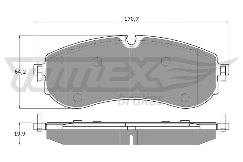 Stabdžių trinkelių rinkinys, diskinis stabdys TOMEX Brakes TX 19-97