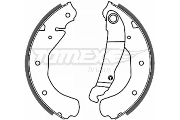 Sada brzdových čeľustí TOMEX Brakes TX 20-16