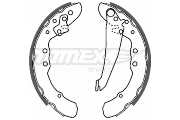Sada brzdových čeľustí TOMEX Brakes TX 20-70