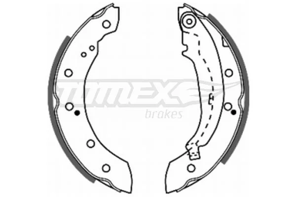 Sada brzdových čeľustí TOMEX Brakes TX 20-72