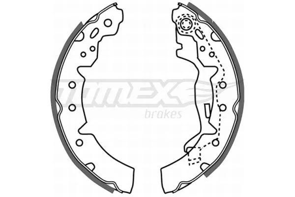 Sada brzdových čeľustí TOMEX Brakes TX 21-06