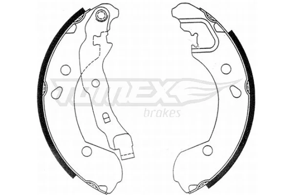 Sada brzdových čeľustí TOMEX Brakes TX 21-48