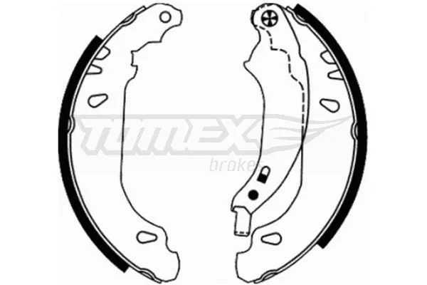 Sada brzdových čeľustí TOMEX Brakes TX 21-65