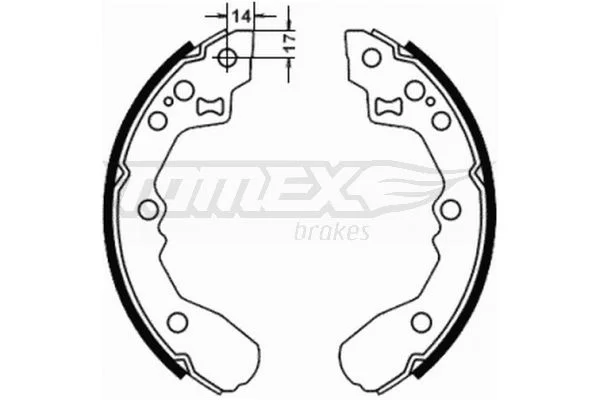 Sada brzdových čeľustí TOMEX Brakes TX 21-78