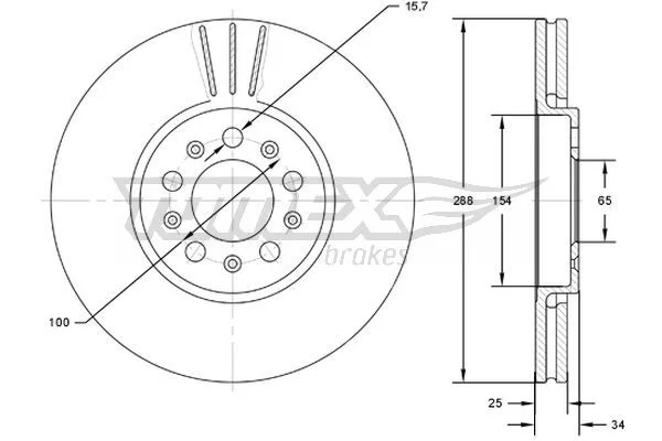 Stabdžių diskas TOMEX Brakes TX 72-04