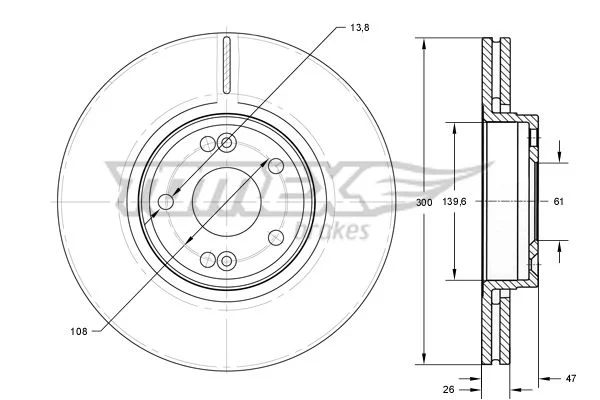 Stabdžių diskas TOMEX Brakes TX 72-12