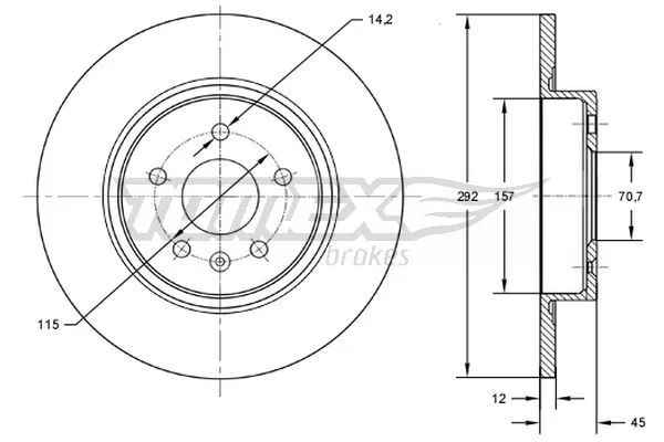 Stabdžių diskas TOMEX Brakes TX 72-59