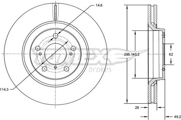 Stabdžių diskas TOMEX Brakes TX 72-64