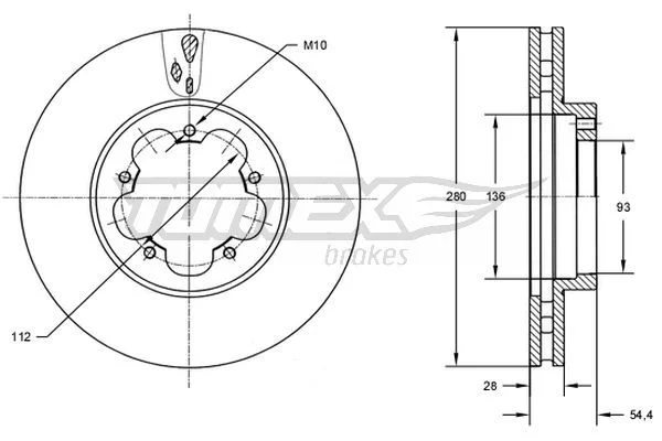 Stabdžių diskas TOMEX Brakes TX 72-84