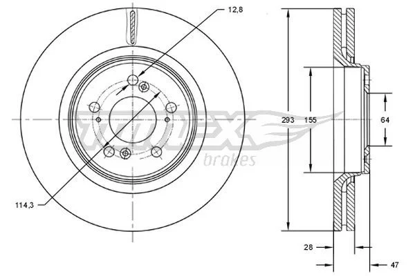 Stabdžių diskas TOMEX Brakes TX 73-07