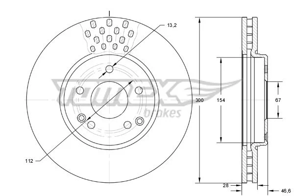 Stabdžių diskas TOMEX Brakes TX 74-04