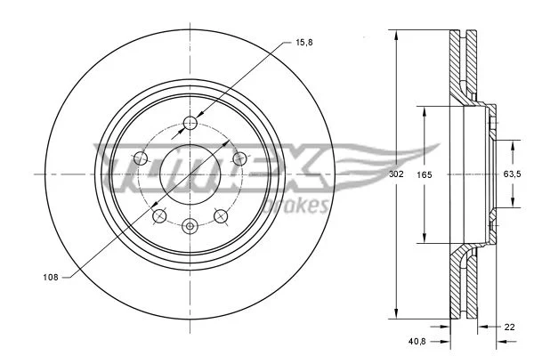 Stabdžių diskas TOMEX Brakes TX 74-14