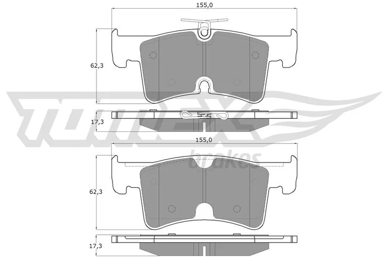 Brake Pad Set, disc brake TOMEX TX 60-64