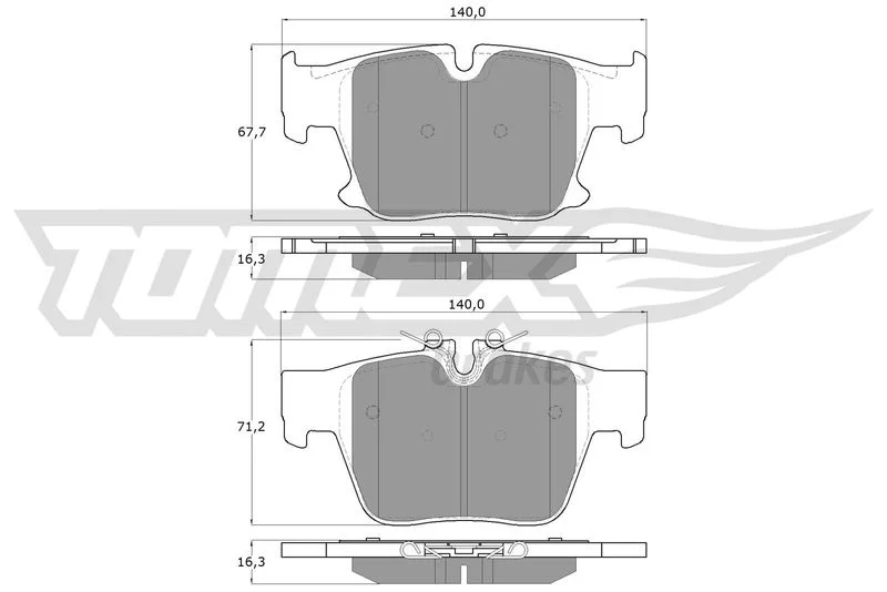 Brake Pad Set, disc brake TOMEX TX 60-79