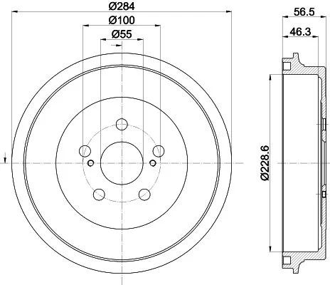 Brzdový bubon HELLA PAGID 8DT 355 303-091