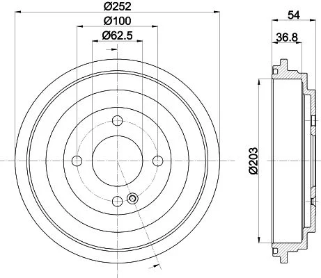 Brzdový bubon HELLA PAGID 8DT 355 303-301