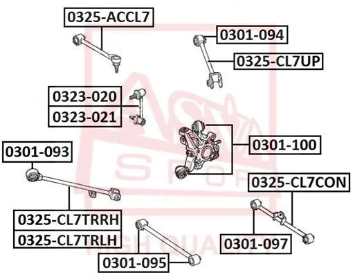 Valdymo svirties/išilginių svirčių įvorė ASVA 0301-094