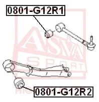 Valdymo svirties/išilginių svirčių įvorė ASVA 0801-G12R1