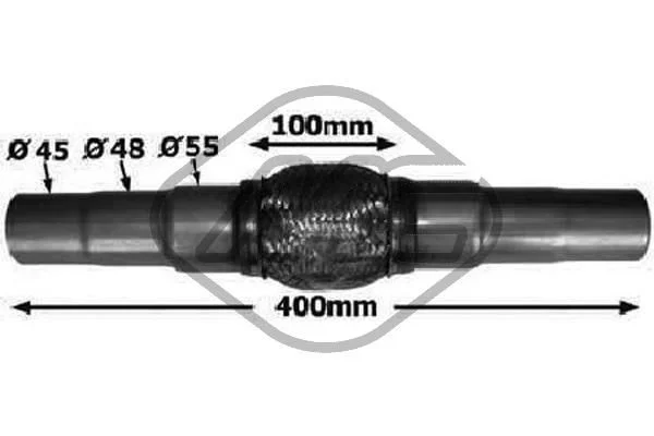 Flexibilné potrubie, výfukový systém Metalcaucho 02046