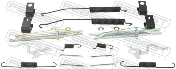 Accessory Kit, parking brake shoes FEBEST 0204-D40MR-KIT