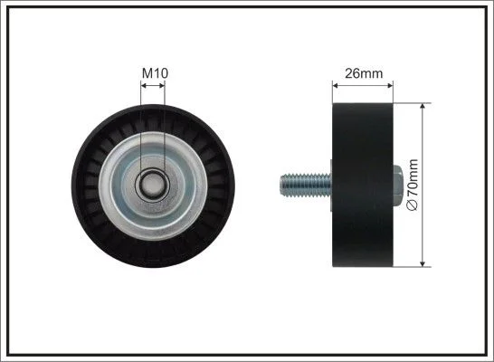 Deflection/Guide Pulley, V-ribbed belt CAFFARO 01-38