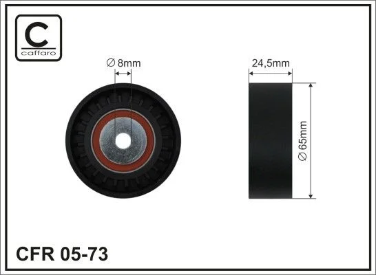 Deflection/Guide Pulley, V-ribbed belt CAFFARO 05-73