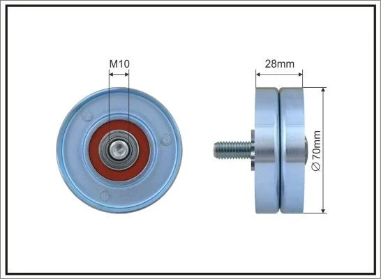 Deflection/Guide Pulley, V-ribbed belt CAFFARO 11-60