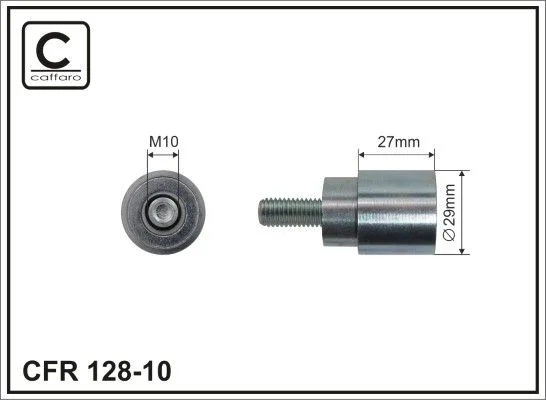 Deflection Pulley/Guide Pulley, timing belt CAFFARO 128-10