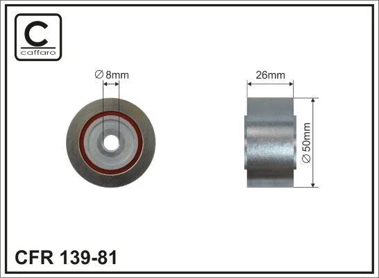 Deflection/Guide Pulley, V-ribbed belt CAFFARO 139-81