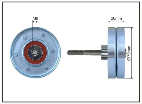 Deflection/Guide Pulley, V-ribbed belt CAFFARO 164-20