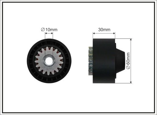 Deflection/Guide Pulley, V-ribbed belt CAFFARO 203-68