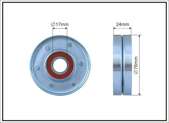 Tensioner Pulley, V-ribbed belt CAFFARO 253-00