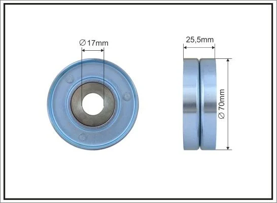 Tensioner Pulley, V-ribbed belt CAFFARO 255-00