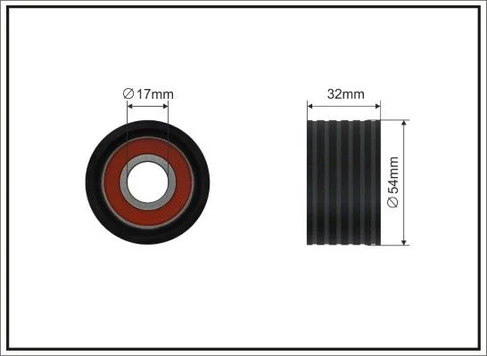 Deflection Pulley/Guide Pulley, timing belt CAFFARO 25-99
