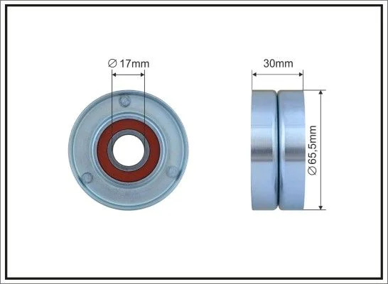 Tensioner Pulley, V-ribbed belt CAFFARO 302-00