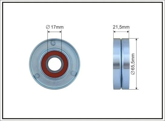 Tensioner Pulley, V-ribbed belt CAFFARO 304-00