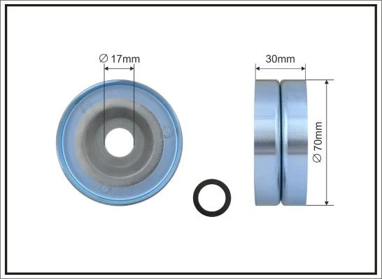 Tensioner Pulley, V-ribbed belt CAFFARO 316-00