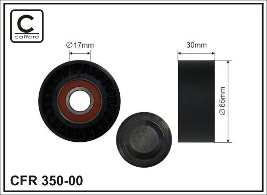 Tensioner Pulley, V-ribbed belt CAFFARO 350-00
