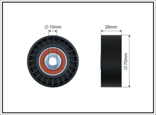 Deflection/Guide Pulley, V-ribbed belt CAFFARO 459-60