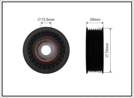 Deflection/Guide Pulley, V-ribbed belt CAFFARO 489-99