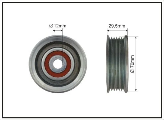 Deflection/Guide Pulley, V-ribbed belt CAFFARO 499-92