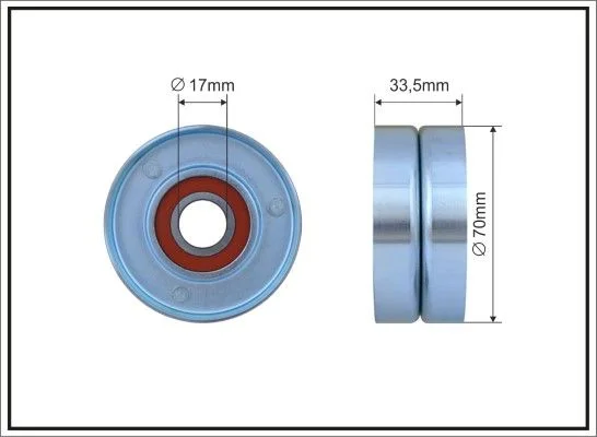 Tensioner Pulley, V-ribbed belt CAFFARO 500083