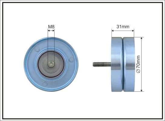 Deflection/Guide Pulley, V-ribbed belt CAFFARO 500151