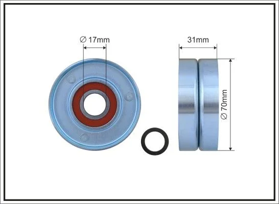 Tensioner Pulley, V-ribbed belt CAFFARO 500155
