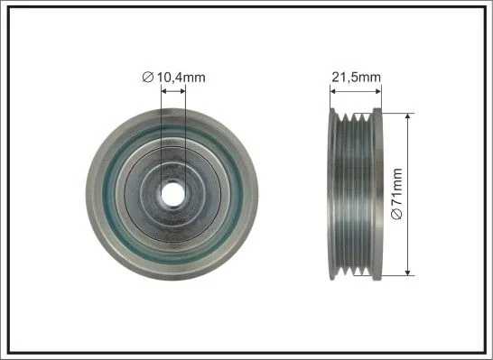 Tensioner Pulley, V-ribbed belt CAFFARO 500208